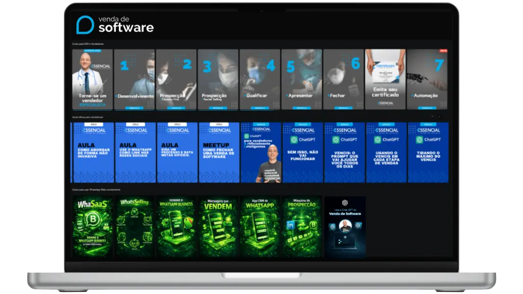 Curso +ESSENCIAL de venda de software SaaS B2B