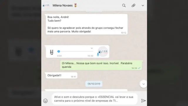 Depoimento de aluno em vídeo